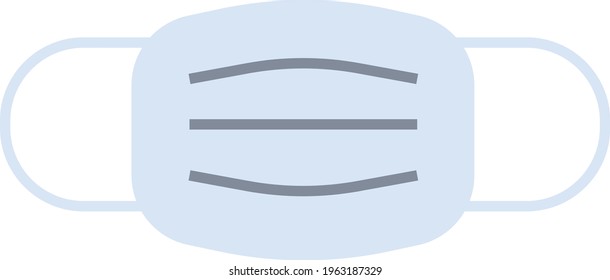 Set of face mask required vector signs. Medical mask or surgical ear loop face mask isolated. Face nose mouth virus mask