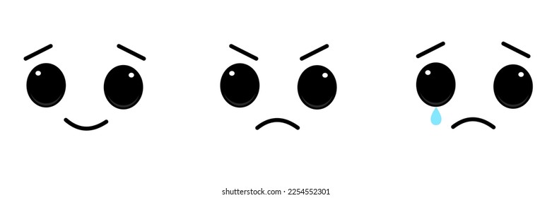 a set of faces with emotions