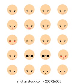 Cartoon Vector Face Emotion Icon Character Stock Vector (Royalty Free ...