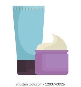 set of facial creams products