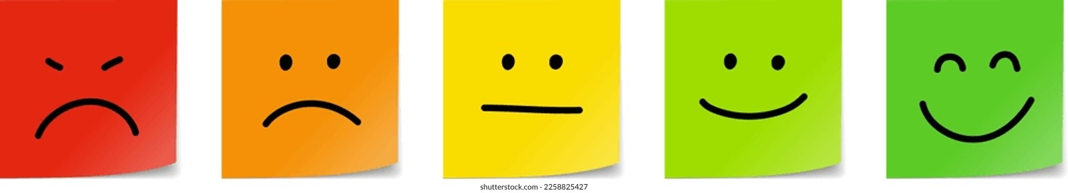 Juego de palabras faciales doodle y nota pegajosa