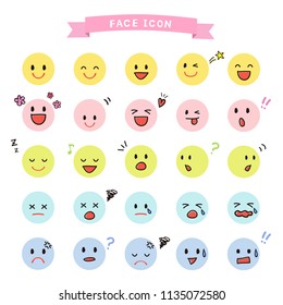 set of facial expression icons