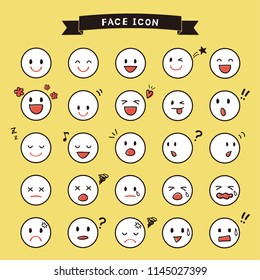 set of facial expression icons