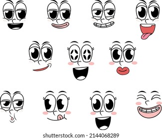 Set of facial expression illustration