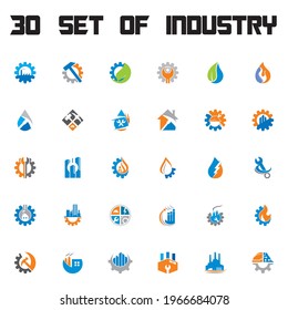 set of factory vector , set of industry logo