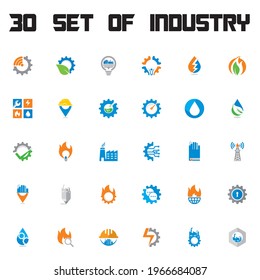 set of factory vector , set of industry logo