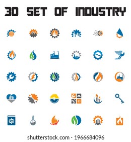 set of factory vector , set of industry logo