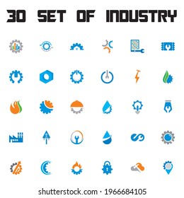 set of factory vector , set of industry logo