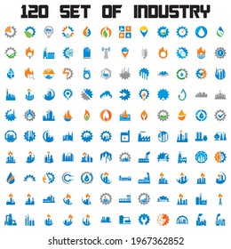 set of factory vector , set of industry logo