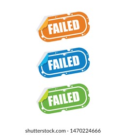Set of Failed Sticker Labels