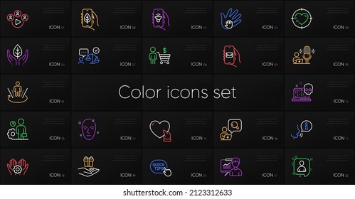 Set Of Fair Trade, Music App And Buyer Line Icons. Include Employee, Inspect, Video Conference Icons. Social Responsibility, Cyber Attack, Health Skin Web Elements. Developers Chat. Vector