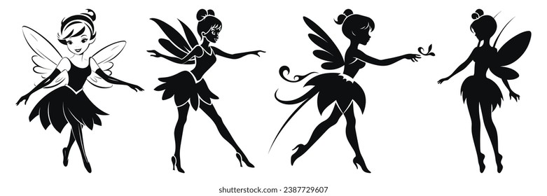 Set of Fairy Tale Princess Vector Clipart