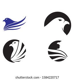 Set Falcon Logo Template vector illustration design