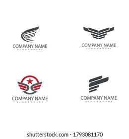 Set Falcon Wing Logo Template vector icon design