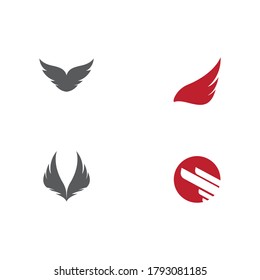 Set Falcon Wing Logo Template vector icon design