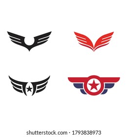 Set Falcon Wing Logo Template vector icon design