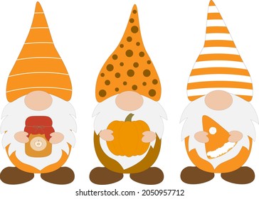 Establecer ilustración vectorial de otoño de Gnomes