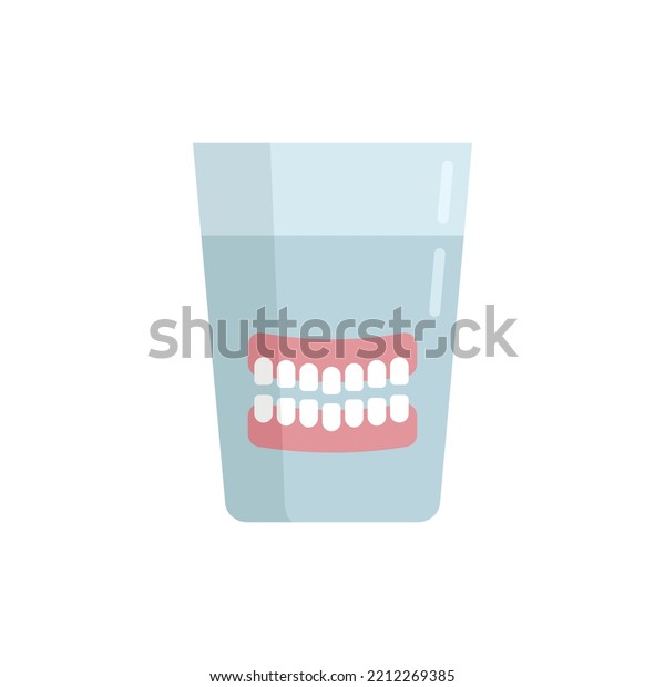 Set of false teeth\
icon. Flat illustration of Set of false teeth vector icon isolated\
on white background