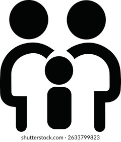 set family icon symbol on white background EPS