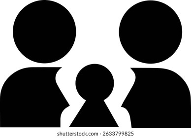 set family icon symbol on white background EPS