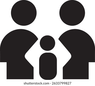 set family icon symbol on white background EPS