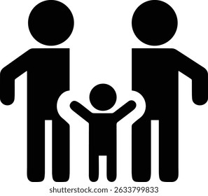 set family icon symbol on white background EPS