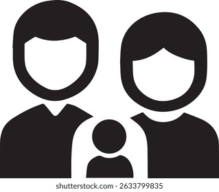set family icon symbol on white background EPS