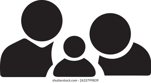 set family icon symbol on white background EPS