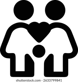 set family icon symbol on white background EPS
