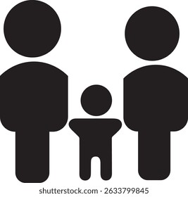 set family icon symbol on white background EPS