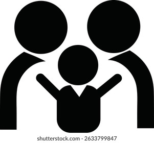 set family icon symbol on white background EPS