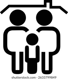 set family icon symbol on white background EPS