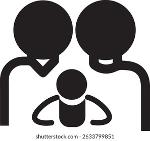 set family icon symbol on white background EPS