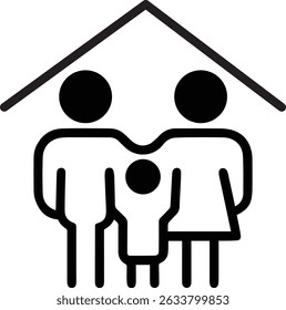 set family icon symbol on white background EPS