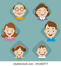 Set of family icons