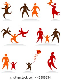 set of family icons