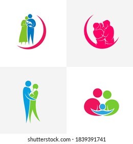 Set of Family logo design vector template, Illustration design Community, Symbol Icon