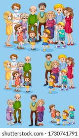 Set of family member illustration