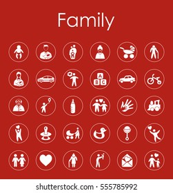Set of family simple icons