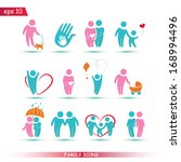 Set of  family vector icons for your design