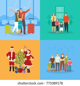 
A Set of Family vector illustration 
