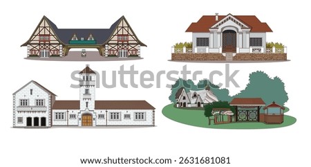 Set of famous place of Campos do Jordao,famous and tourist city of the state of São Paulo,in Brazil. This set includes four points of the city ideal to visit.
