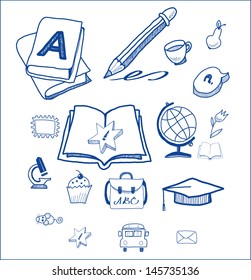 set of fan icons school