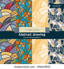 A set of fancy abstract patterns of plant