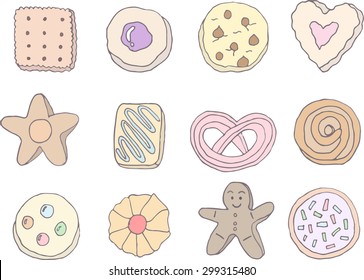 Set of fancy cookies
