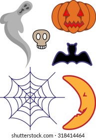 Set of fantastic Halloween icon