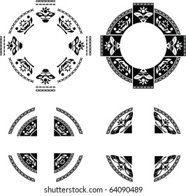 set of fantasy rings. stencil. vector illustration