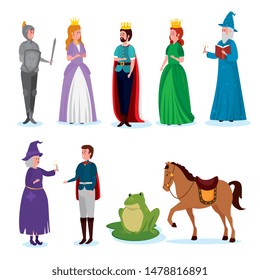 set of fantasy tale story character