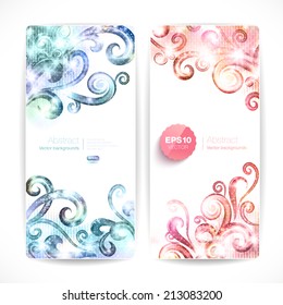 Set of fantasy vector banners. 