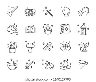 set of fantasy vector icons